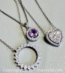 MaxSold Auction: (3) 925 Silver Necklaces - Marked  - Toronto (Ontario, Canada) PARTNER MANAGED Reseller Online Auction - Queen Street Wt.