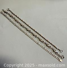 MaxSold Auction: (3) Vintage 925 Silver Bracelets - Marked  - Toronto (Ontario, Canada) PARTNER MANAGED Reseller Online Auction - Queen Street Wt.