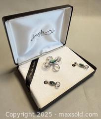 MaxSold Auction: 925 Silver Brooch & Earrings Set in Original Box - Marked  - Toronto (Ontario, Canada) PARTNER MANAGED Reseller Online Auction - Queen Street Wt.