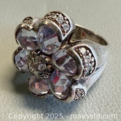 MaxSold Auction: 925 Silver Flower Gemstone Women's Ring - Marked  - Toronto (Ontario, Canada) PARTNER MANAGED Reseller Online Auction - Queen Street Wt.