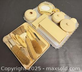 MaxSold Auction: Art Deco 1930's Ivory Celluloid Vanity Set & More  - Toronto (Ontario, Canada) PARTNER MANAGED Reseller Online Auction - Queen Street Wt.
