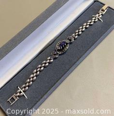 MaxSold Auction: Art Deco 925 Silver Purple Alexandrite & Marcasite Bracelet - Toronto (Ontario, Canada) PARTNER MANAGED Reseller Online Auction - Queen Street Wt.