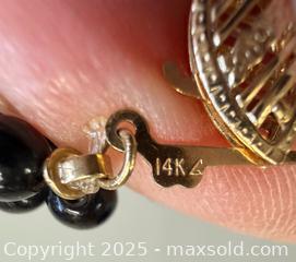 MaxSold Auction: Black Coral & Freshwater Pearl Necklace with 14K Yellow Gold Clasp - Marked  - Toronto (Ontario, Canada) PARTNER MANAGED Reseller Online Auction - Queen Street Wt.