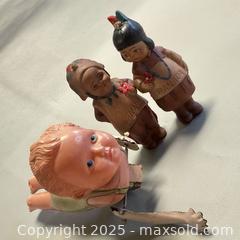 MaxSold Auction: ** RARE ** Antique Wind Up Swimmer Doll (Japan) & (2) Vintage Bisque "Frozen Charlotte" Native American Dolls - Toronto (Ontario, Canada) PARTNER MANAGED Reseller Online Auction - Queen Street Wt.
