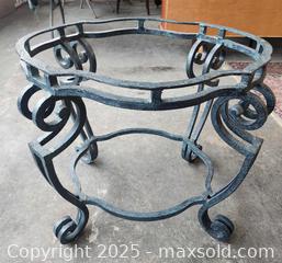 MaxSold Auction: Rod Iron / Glass Top End Table  - Toronto (Ontario, Canada) PARTNER MANAGED Reseller Online Auction - Queen Street Wt.