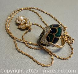 MaxSold Auction: Signed DORLAI Ring & Signed Monet Necklace  - Toronto (Ontario, Canada) PARTNER MANAGED Reseller Online Auction - Queen Street Wt.