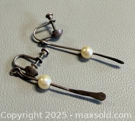 MaxSold Auction: Vintage 925 Coral Earrings, Vintage 925 Turquoise Earrings & Vintage Pearl Earrings - All Marked   - Toronto (Ontario, Canada) PARTNER MANAGED Reseller Online Auction - Queen Street Wt.