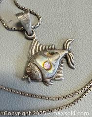 MaxSold Auction: Vintage 925 Silver Abalone Fish Necklace - Marked  - Toronto (Ontario, Canada) PARTNER MANAGED Reseller Online Auction - Queen Street Wt.