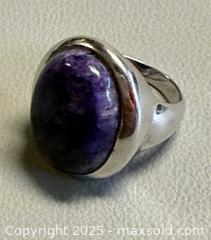 MaxSold Auction: Vintage 925 Silver Charoite Bold Women's Ring - Marked  - Toronto (Ontario, Canada) PARTNER MANAGED Reseller Online Auction - Queen Street Wt.