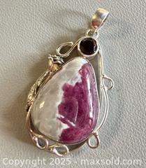 MaxSold Auction: Vintage 925 Silver Gemstone Pendant - Marked  - Toronto (Ontario, Canada) PARTNER MANAGED Reseller Online Auction - Queen Street Wt.