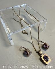 MaxSold Auction: Vintage 925 Silver Necklace & Earrings Set - Marked  - Toronto (Ontario, Canada) PARTNER MANAGED Reseller Online Auction - Queen Street Wt.