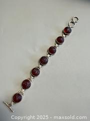 MaxSold Auction: Vintage 925 Silver Tourmaline Bracelet - Tested - Toronto (Ontario, Canada) PARTNER MANAGED Reseller Online Auction - Queen Street Wt.