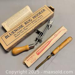 MaxSold Auction:  Vintage Bluenose Rug Hooker & Vintage Monarch Needle No. 2 Both in Original Boxes - Toronto (Ontario, Canada) PARTNER MANAGED Reseller Online Auction - Queen Street Wt.