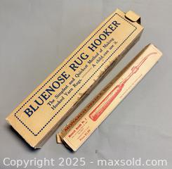 MaxSold Auction:  Vintage Bluenose Rug Hooker & Vintage Monarch Needle No. 2 Both in Original Boxes - Toronto (Ontario, Canada) PARTNER MANAGED Reseller Online Auction - Queen Street Wt.