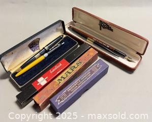 MaxSold Auction: Vintage Faichney's Improved Fever Thermometer in Original Case / Box & Vintage Collectible Pens  - Toronto (Ontario, Canada) PARTNER MANAGED Reseller Online Auction - Queen Street Wt.