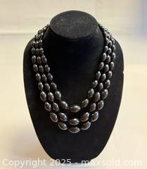 MaxSold Auction: Vintage German 3-Strand Black Bead Necklace  - Toronto (Ontario, Canada) PARTNER MANAGED Reseller Online Auction - Queen Street Wt.
