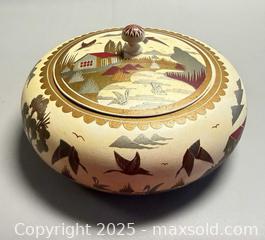 MaxSold Auction: Vintage Hand Painted Wooden Box / Lidded Bowl   - Toronto (Ontario, Canada) PARTNER MANAGED Reseller Online Auction - Queen Street Wt.