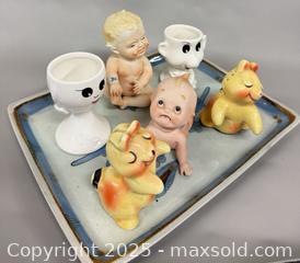 MaxSold Auction: Vintage Signed El Palomar Hand-Painted Pottery Trinket Tray, (2)  Vintage Italian Egg Holders & More  - Toronto (Ontario, Canada) PARTNER MANAGED Reseller Online Auction - Queen Street Wt.