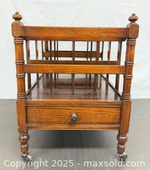 MaxSold Auction: Vintage Victorian Freestanding Burr / Canterbury By Smith Cabinet Mfg - Toronto (Ontario, Canada) PARTNER MANAGED Reseller Online Auction - Queen Street Wt.