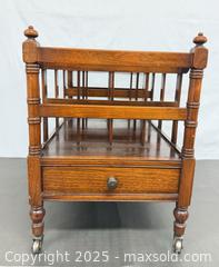 MaxSold Auction: Vintage Victorian Freestanding Burr / Canterbury By Smith Cabinet Mfg - Toronto (Ontario, Canada) PARTNER MANAGED Reseller Online Auction - Queen Street Wt.
