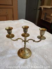 MaxSold Auction: Lot of Three Vintage Metal Candelabras and Candlestick - Leeds And The Thousand Islands (Ontario, Canada) SELLER MANAGED Estate Sale Online Auction - County Road 2