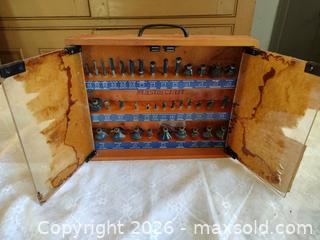 MaxSold Auction: Mastercraft 36-Piece 1/4" HSS Router Bit Set with Wooden Case - Leeds And The Thousand Islands (Ontario, Canada) SELLER MANAGED Estate Sale Online Auction - County Road 2