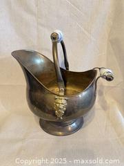 MaxSold Auction: Brass Art Nouveau Coal Scuttle with Ceramic Handles - Toronto (Ontario, Canada) SELLER MANAGED Downsizing Online Auction -  Weston Road (CONDO)