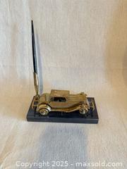 MaxSold Auction: Brass Car Desk Pen Holder on Marble Base - Toronto (Ontario, Canada) SELLER MANAGED Downsizing Online Auction -  Weston Road (CONDO)