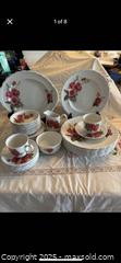 MaxSold Auction: Dinner Set 36 pieces Rose Flowers  Made in England - Toronto (Ontario, Canada) SELLER MANAGED Downsizing Online Auction -  Weston Road (CONDO)
