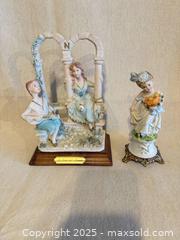 MaxSold Auction: Lot of 2 Porcelain Victorian Romantic Figurines on Bases Capodimonte  - Toronto (Ontario, Canada) SELLER MANAGED Downsizing Online Auction -  Weston Road (CONDO)