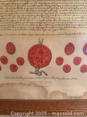 MaxSold Auction: Magna Carta Framed Reproduction Print, Oak Frame, 24 x 36 in - Toronto (Ontario, Canada) SELLER MANAGED Downsizing Online Auction -  Weston Road (CONDO)