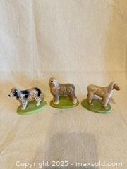 MaxSold Auction: Set of 3 Glazed Ceramic/Porcelain Dog Figurines 4”, Made in England  - Toronto (Ontario, Canada) SELLER MANAGED Downsizing Online Auction -  Weston Road (CONDO)