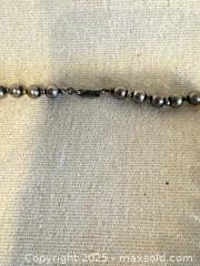 MaxSold Auction: Sterling Silver Beaded Necklace, 22" Dark Oxidized Patina - Toronto (Ontario, Canada) SELLER MANAGED Downsizing Online Auction -  Weston Road (CONDO)