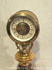 MaxSold Auction: Victorian Rococo Revival Brass Mantel Clock with Enamel Dial - Toronto (Ontario, Canada) SELLER MANAGED Downsizing Online Auction -  Weston Road (CONDO)