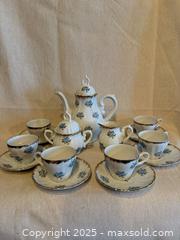 MaxSold Auction: Vintage Japanese Porcelain Tea/Coffee Service with Blue Roses & Gilt - Toronto (Ontario, Canada) SELLER MANAGED Downsizing Online Auction -  Weston Road (CONDO)