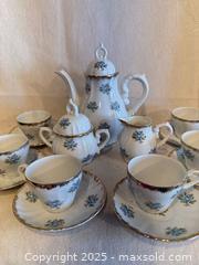 MaxSold Auction: Vintage Japanese Porcelain Tea/Coffee Service with Blue Roses & Gilt - Toronto (Ontario, Canada) SELLER MANAGED Downsizing Online Auction -  Weston Road (CONDO)