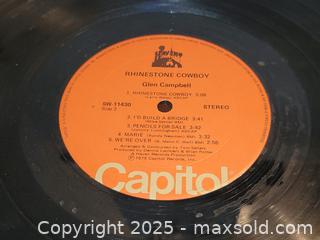 MaxSold Auction: Glen Campbell Rhinestone Cowboy Vinyl Record 1975 - Toronto (Ontario, Canada) SELLER MANAGED Downsizing Online Auction - Mcadam Avenue