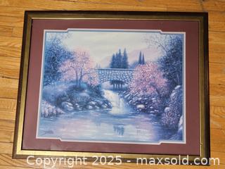 MaxSold Auction: Joe Sambataro Cherry Blossom Trees Decorative Framed Landscape Print  - Toronto (Ontario, Canada) SELLER MANAGED Downsizing Online Auction - Mcadam Avenue