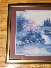 MaxSold Auction: Joe Sambataro Cherry Blossom Trees Decorative Framed Landscape Print  - Toronto (Ontario, Canada) SELLER MANAGED Downsizing Online Auction - Mcadam Avenue