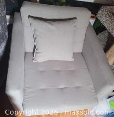 MaxSold Auction: Large Light Grey Lounge Chair  - Toronto (Ontario, Canada) SELLER MANAGED Downsizing Online Auction - Mcadam Avenue