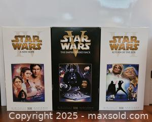 MaxSold Auction: Vintage Star Wars Trilogy VHS Set of 3 - Toronto (Ontario, Canada) SELLER MANAGED Downsizing Online Auction - Mcadam Avenue