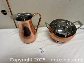 MaxSold Auction: Copper Pitcher and Colander Set - Livermore (California, USA) SELLER MANAGED Estate Sale Online Auction - Hansen Road
