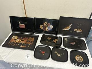 MaxSold Auction: Couroc Giftware Decorative Plates and Platter Lot 1  - Livermore (California, USA) SELLER MANAGED Estate Sale Online Auction - Hansen Road