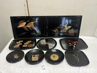 MaxSold Auction: Couroc Giftware Decorative Plates and Platter Lot 2 - Livermore (California, USA) SELLER MANAGED Estate Sale Online Auction - Hansen Road