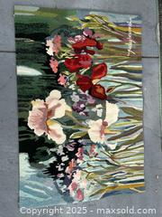 MaxSold Auction: Large Woven Rug, Small Runner and Floral Hooked Tapestry - Livermore (California, USA) SELLER MANAGED Estate Sale Online Auction - Hansen Road