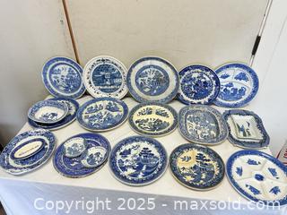 MaxSold Auction: Lot of 20 Mixed Transferware Ceramic Plates and Dishes - Livermore (California, USA) SELLER MANAGED Estate Sale Online Auction - Hansen Road