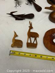 MaxSold Auction: Lot of 8 Carved Wooden Figurines / Wooden Decor - Livermore (California, USA) SELLER MANAGED Estate Sale Online Auction - Hansen Road