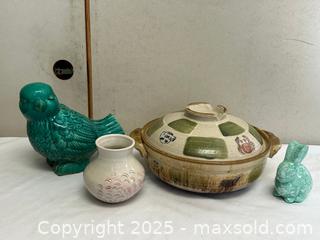 MaxSold Auction: Lot of Assorted Glazed Ceramic Pottery & Figurines - Livermore (California, USA) SELLER MANAGED Estate Sale Online Auction - Hansen Road
