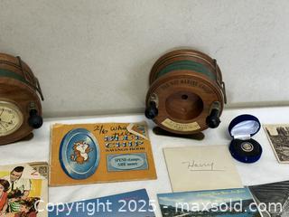 MaxSold Auction: Lot of Vintage Postcards & Ephemera with 2 Clocks, Coin - Livermore (California, USA) SELLER MANAGED Estate Sale Online Auction - Hansen Road