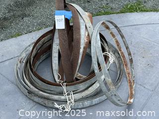 MaxSold Auction: Metal bands / hoop straps lot — Steel & Galvanized, 10–15 pcs - Livermore (California, USA) SELLER MANAGED Estate Sale Online Auction - Hansen Road